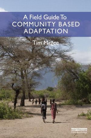 A book cover with the title A field Guide to Community Based Adaptation by Tim Magee