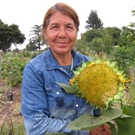 Maria Seja, garden plot holder at the community garden.