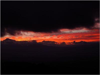 Sunset from Tim Magee's rooftop garden.