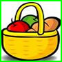 Vegetable Gardens, Community Gardens: Basket of Vegetables representing Food Security and Nutrition