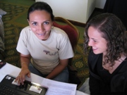 Two women participating in an international training program.