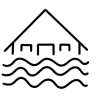 House in a flood icon